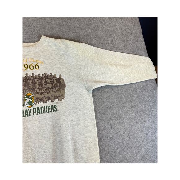 Vintage Green Bay Packers World Champions 1966 Sweatshirt Mens Medium Gray NFL - Picture 5 of 7